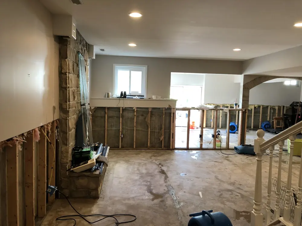 Restoration equipment on a Burbank job