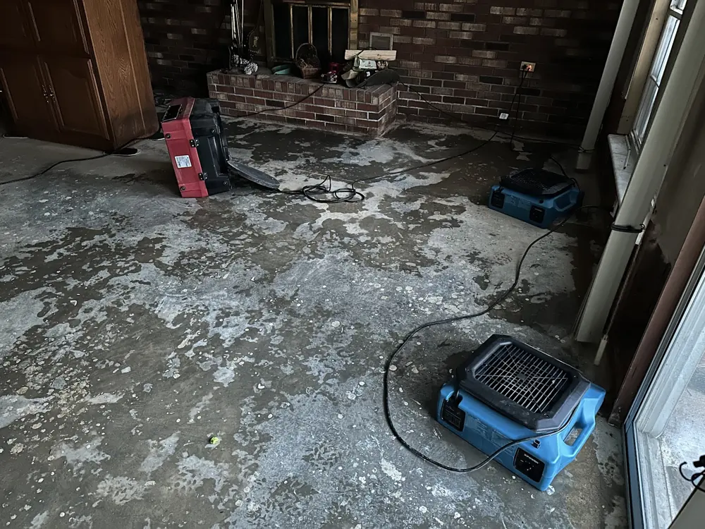 Restoration equipment on a Burbank job